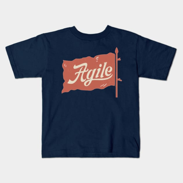 Agile flag Kids T-Shirt by Agile Veterinary Surgery